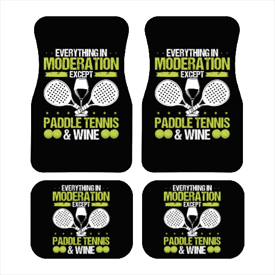 Paddle Tennis Player Wine Drinking Paddle Team Car Mats