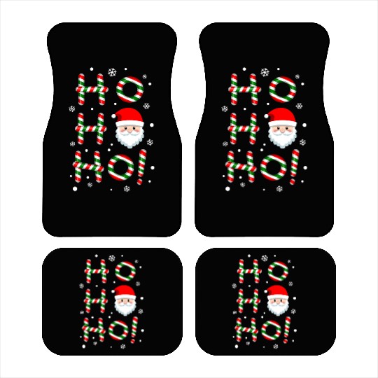 Ho Ho Ho Santa Claus Candy Cane Christmas, Xmas Car Mats