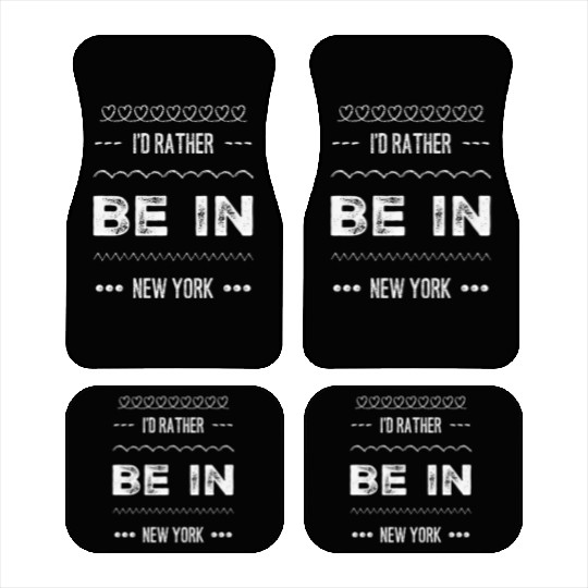 I'd rather be in New York City taxi Broadway Wall Car Mats