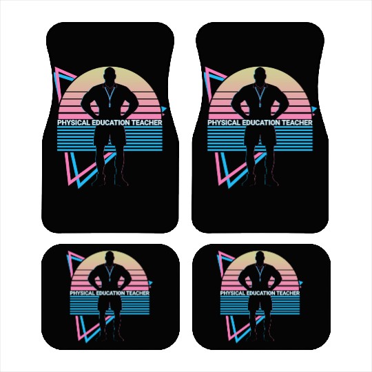 Physical Education Teacher PE Teacher Retro Car Mats