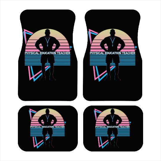 Physical Education Teacher PE Teacher Retro Car Mats