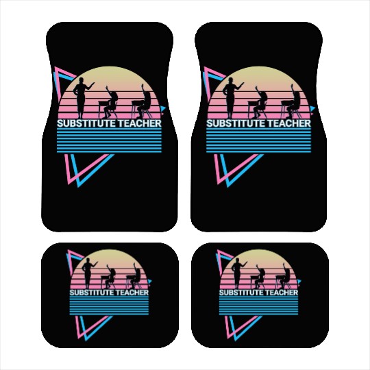 Substitute Teacher Retro Car Mats