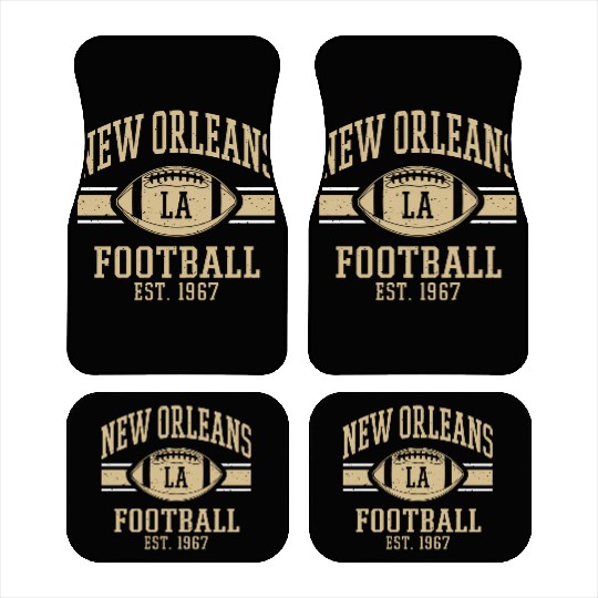New Orleans Football Vintage Louisiana Nola Saint Car Mats