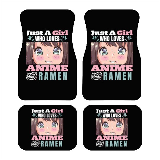 Anime Ramen Girl Embrace Car Mats