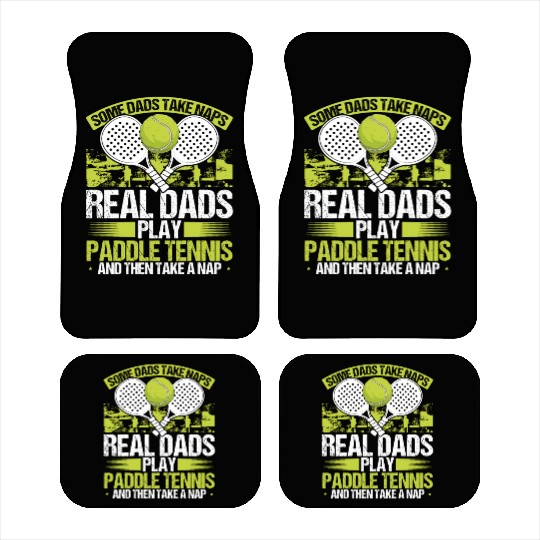 Paddle Tennis Player Match Dad Papa Fathers Day Car Mats