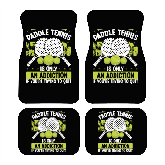 Paddle Tennis Player Match Funny Humor Balls Car Mats