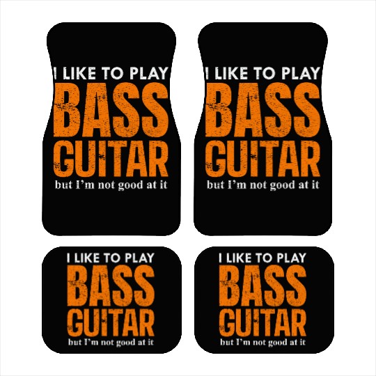 Bass Guitar Player Music Musician Bassist Funny Car Mats