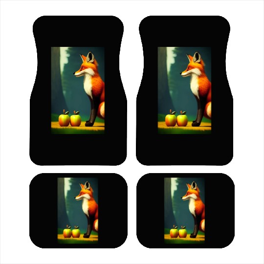 Fox and apples Car Mats