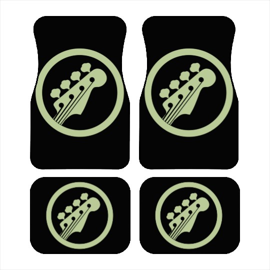 bass guitar green sign Car Mats