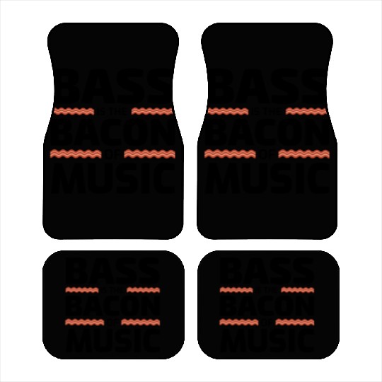 Bass Guitar Player Bacon Music Musician Bassist Car Mats