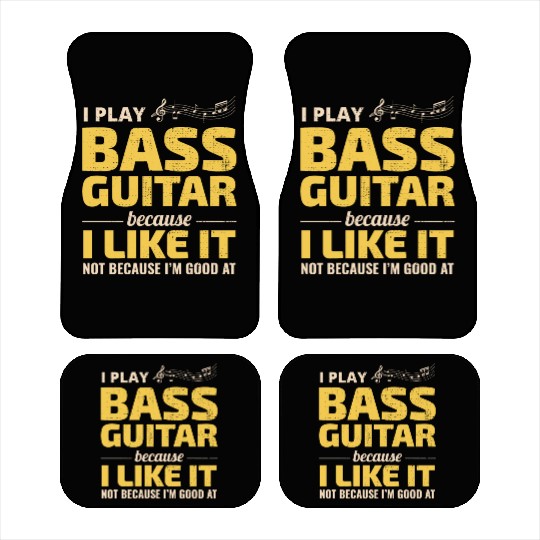Bass Guitar Player Music Musician Bassist Funny Car Mats
