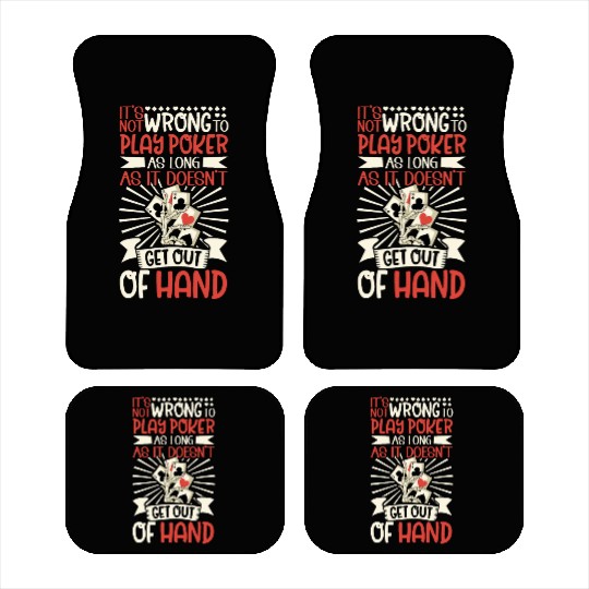 Poker Casino Poker Player Gambling Roulette Car Mats