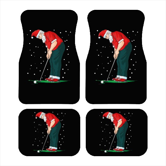 Golf Santa Claus Pun Golfer Gift Golfing Car Mats