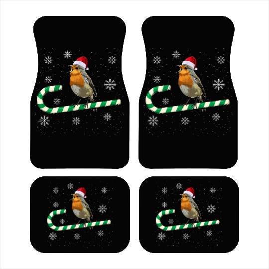 Robin Bird Watching Redbreast Birding Christmas Car Mats