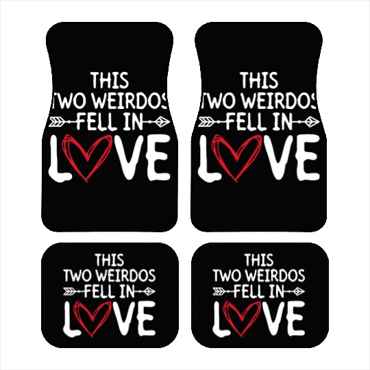 This Two Weirdos Fell In Love - Bride Groom Car Mats