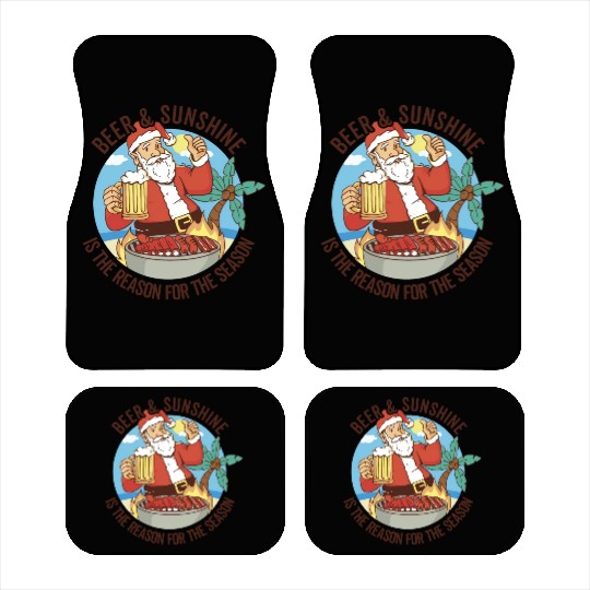 Summer Santa BBQ - Christmas In July Car Mats