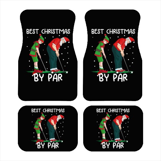 Golf Elf Golfer Christmas Santa Claus Golfing Car Mats