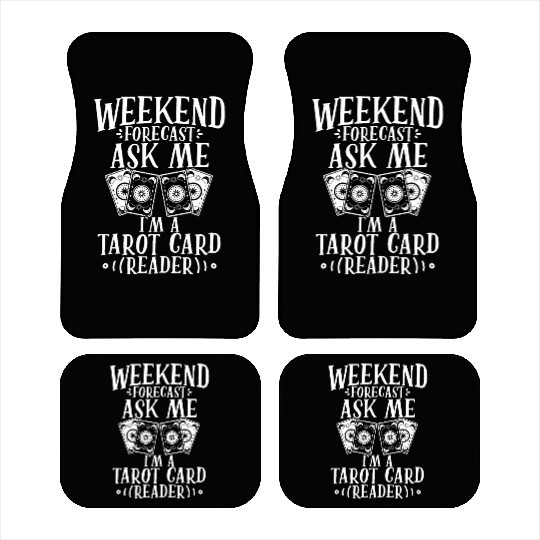 Weekend Forecast Funny Tarot Card Cartomancy A Car Mats