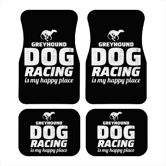 Greyhound Racing Dog Pet Race Animal Racer Car Mats