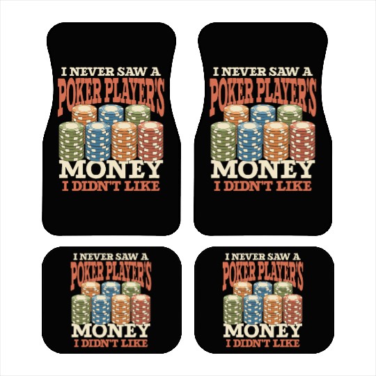 Poker Casino Poker Player Gambling Roulette Car Mats