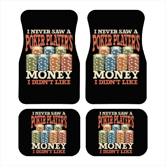 Poker Casino Poker Player Gambling Roulette Car Mats