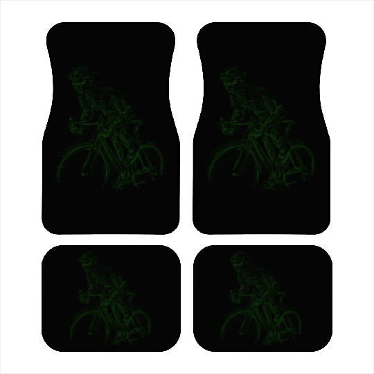 cycling sihouette Car Mats