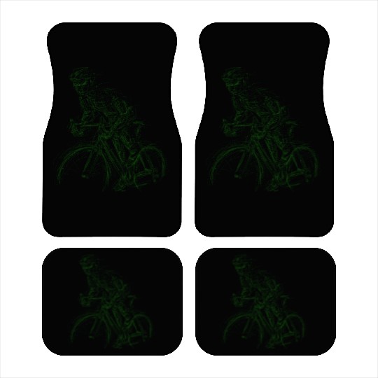 cycling sihouette Car Mats