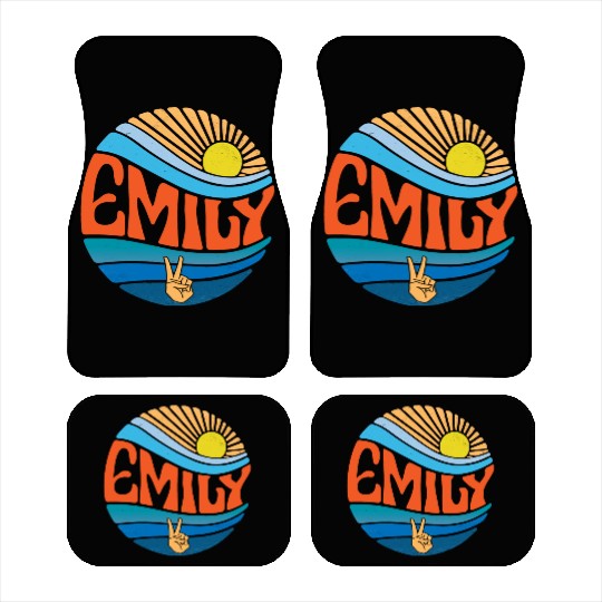 Emily Car Mats Vintage Sunset Emily Groovy Tie Dye