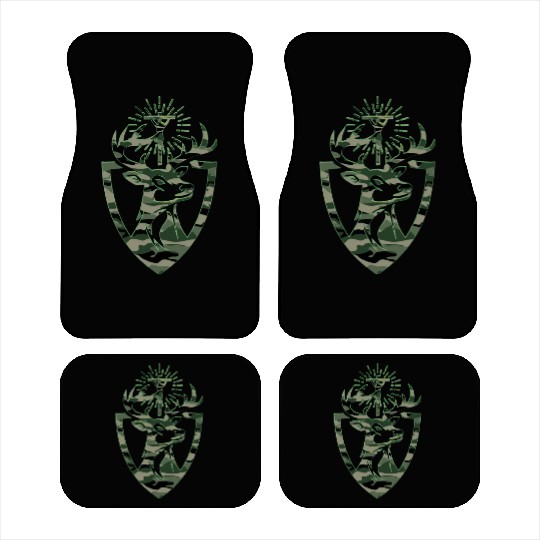 Hubert Hubertus Patron Saint Of Hunters Stag Camo Car Mats