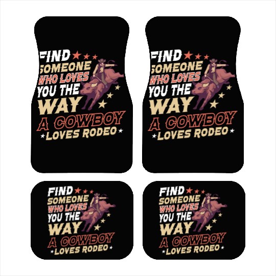 Rodeo Bull Riding Livestock Show Farmer Cattle Car Mats