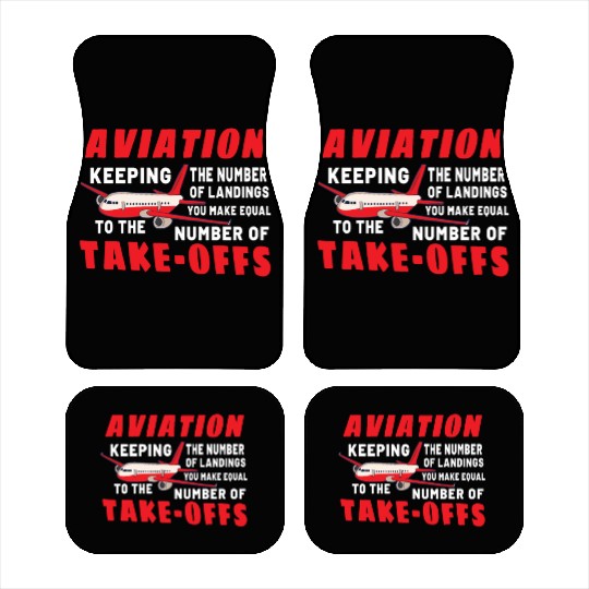 Pilot Aviation Airplane Airline Future Pilots Car Mats