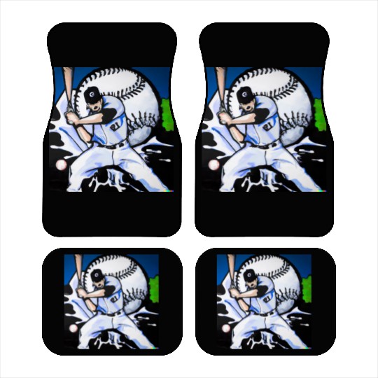 Baseball Player Graffiti Art graphic Car Mats