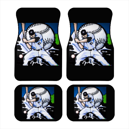 Baseball Player Graffiti Art graphic Car Mats