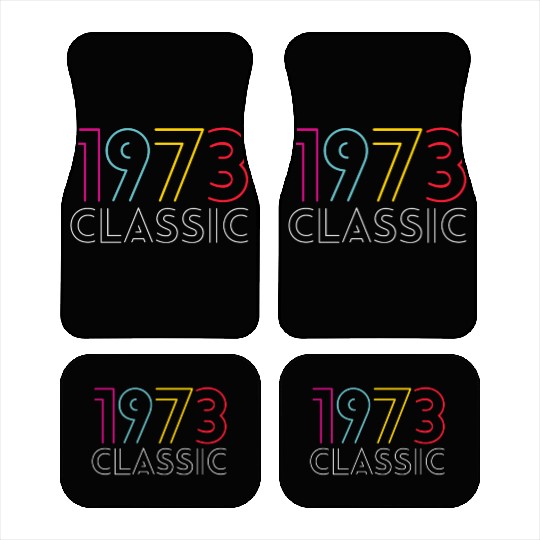 50 Years Vintage 1973 Retro 50th Birthday Car Mats