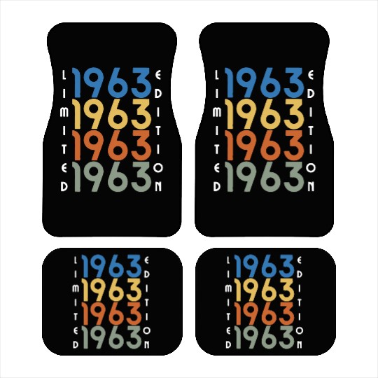 60 Years Vintage 1963 Retro 60th Birthday Car Mats