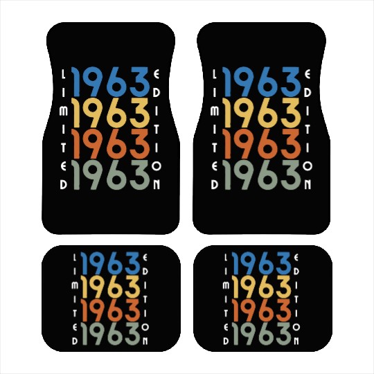 60 Years Vintage 1963 Retro 60th Birthday Car Mats