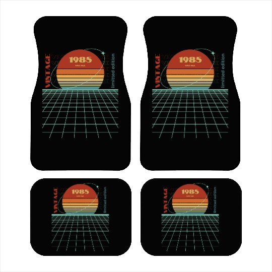 Vintage 1985 Birthday gifts Guitar lovers 37th Bir Car Mats