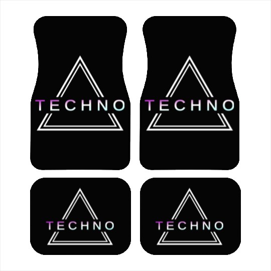 Techno House Party EDM Festival Goa Electro Rave Car Mats