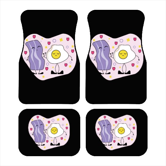 Breakfast Buddies for Bacon Eggs Lover Car Mats