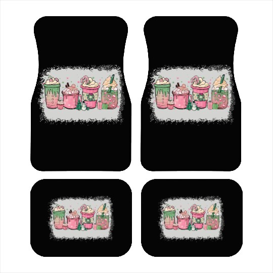 Hot Chocolate Cup Peppermint Mocha Car Mats