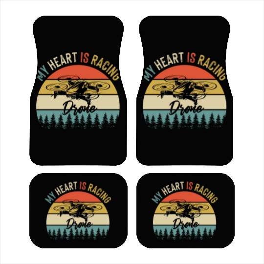 Vintage Retro Drone Racing Racer League Car Mats