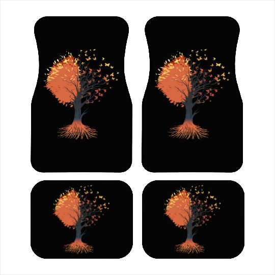 Butterfly Tree Beautiful Animal Butterflies Tree Car Mats
