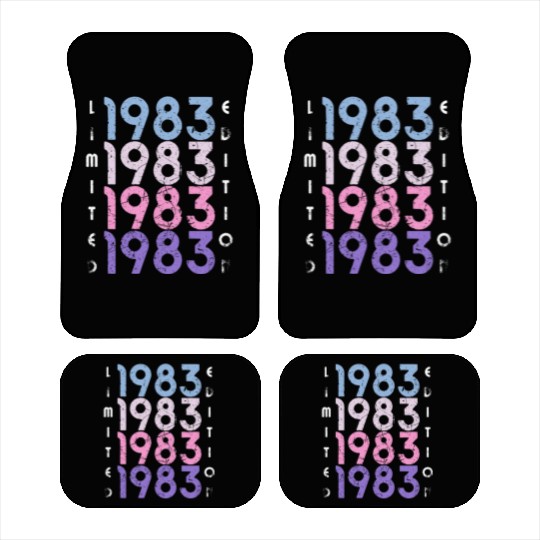 40 Years Vintage 1983 Retro 40th Birthday Car Mats