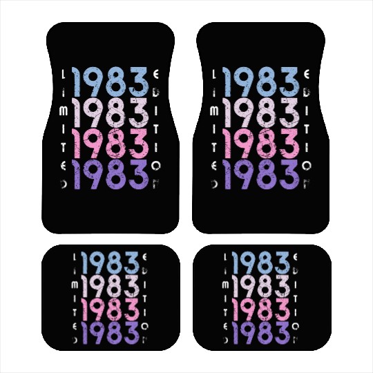 40 Years Vintage 1983 Retro 40th Birthday Car Mats
