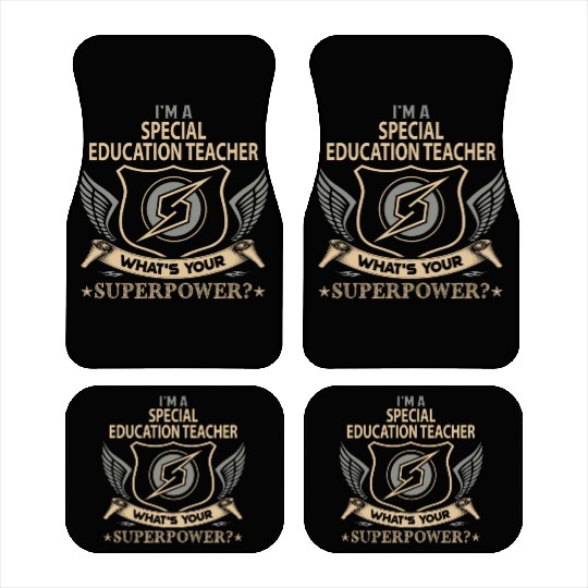 Special Education Teacher Car Mats - Superpower Job