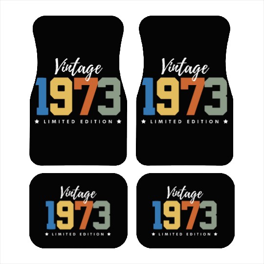 50 Years Vintage 1973 Retro 50th Birthday Car Mats