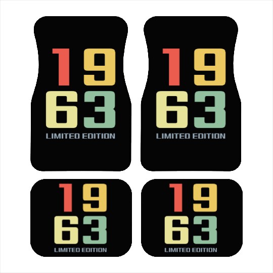 60 Years Vintage 1963 Retro 60th Birthday Car Mats