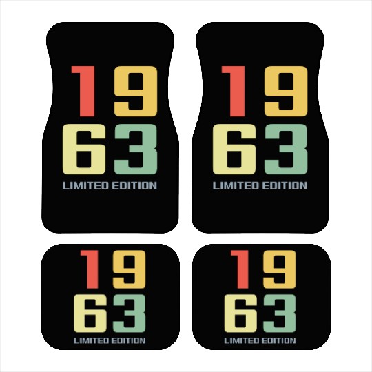 60 Years Vintage 1963 Retro 60th Birthday Car Mats