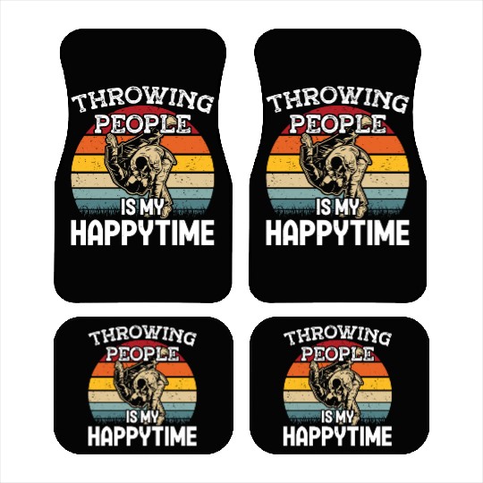 Jiu jitsu throwing people happytime jujutsu mma Car Mats