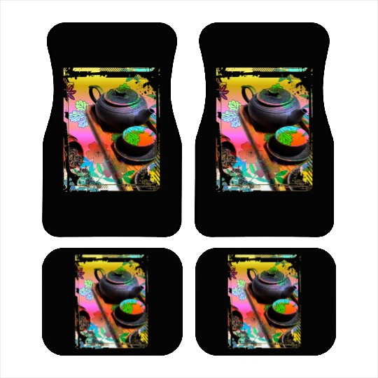 Japan Tea Ceremony Collage Art 99 Car Mats